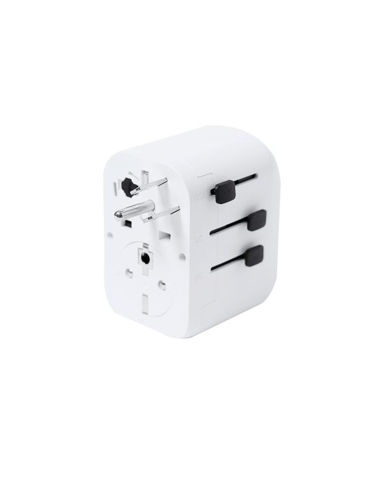 Adaptateur publicitaire de prises Wando Couleurs : blanc goodies publicitaire événementiel
