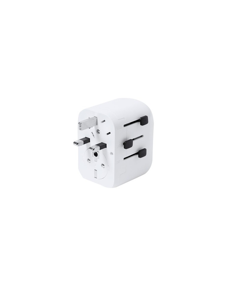 Adaptateur publicitaire de prises Wando Couleurs : blanc impression haute définition