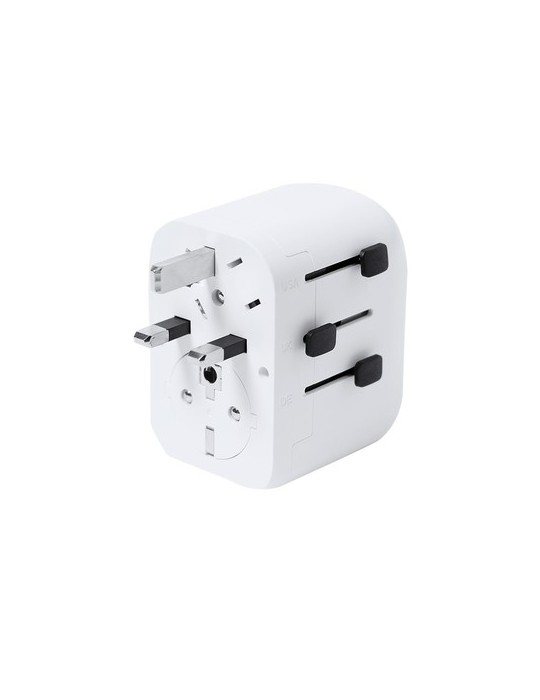 Adaptateur publicitaire de prises Wando Couleurs : blanc impression haute définition