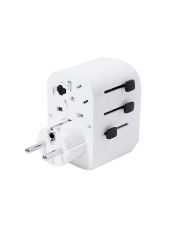 Adaptateur publicitaire de prises Wando Couleurs : blanc marquage laser ultra précis