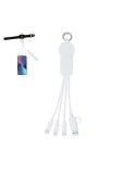 Câble de charge personnalisé  Krizia Couleurs : blanc personnalisable avec votre logo