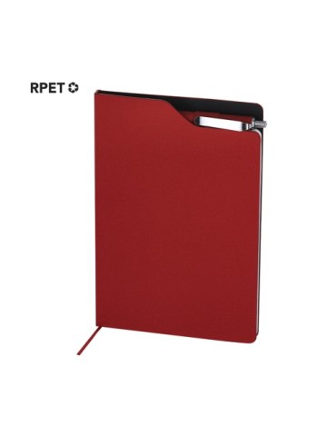 Bloc-notes publicitaire  Nuron Matières : PET recyclé Couleurs : blanc personnalisation rapide en France