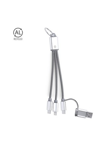 Câble de Charge Publicitaire Éco-responsable Bikoc Matières : aluminium recyclé  Couleurs : noir 2