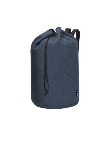 Balluchon  personnalisé Mubar Couleurs : bleu marine Matières : polyester recyclé objet promotionnel éco-responsable