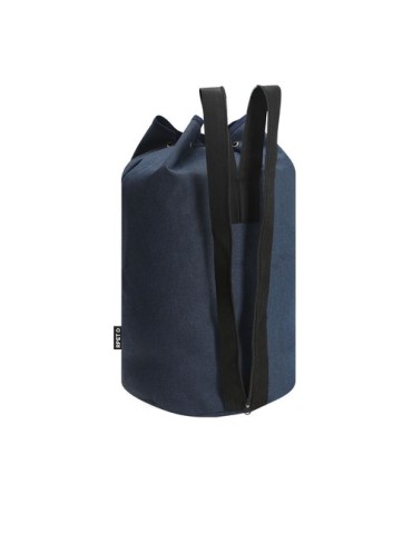Balluchon  personnalisé Mubar Couleurs : bleu marine Matières : polyester recyclé goodies entreprise design