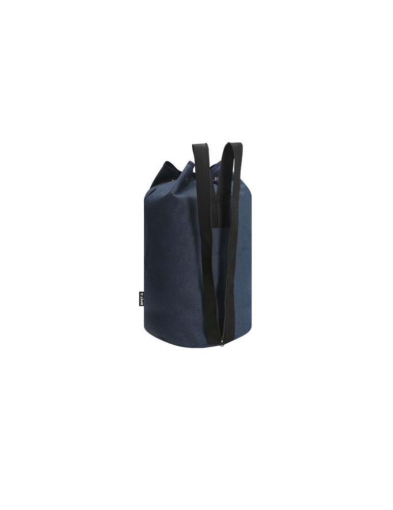 Balluchon  personnalisé Mubar Couleurs : noir Matières : polyester recyclé personnalisation rapide en France