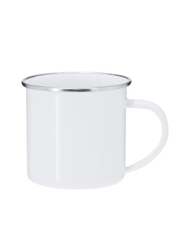 Tasse de sublimation personnalisée Deriox Matières : métal Couleurs : blanc