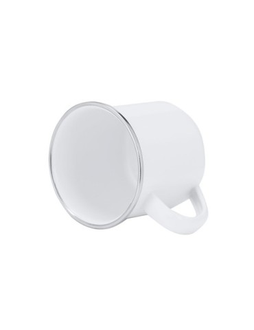 Tasse de sublimation personnalisée Deriox Matières : métal Couleurs : blanc cadeau entreprise pas cher