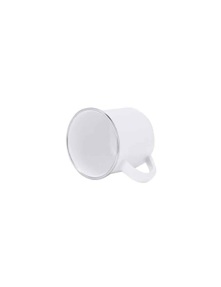 Tasse de sublimation personnalisée Deriox Matières : métal Couleurs : blanc cadeau entreprise pas cher