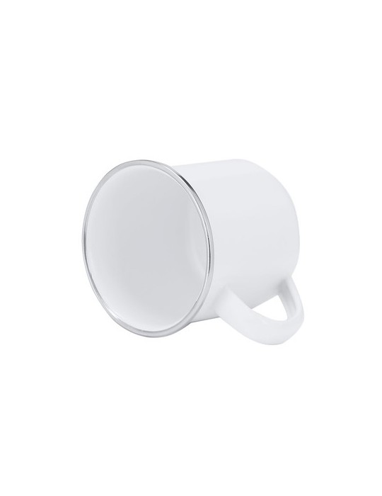 Tasse de sublimation personnalisée Deriox Matières : métal Couleurs : blanc cadeau entreprise pas cher