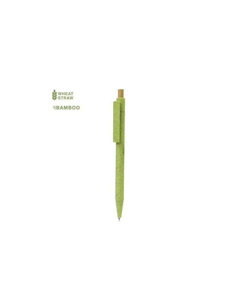 Stylo Publicitaire Éco-responsable Tarflex Matières : bambou Couleurs : vert goodies entreprise design