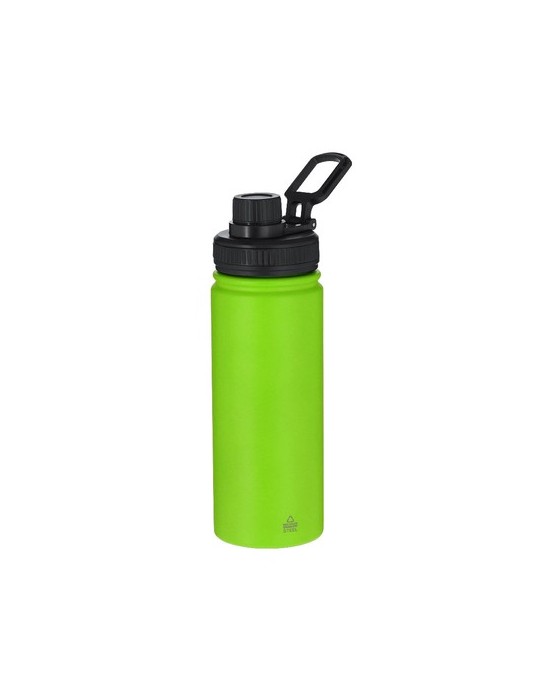 Bidon Thermique Publicitaire Éco-responsable Felmar Couleurs : vert Matières : acier inoxydable recyclé personnalisable avec vot