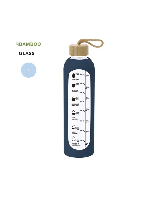 Bidon Publicitaire Éco-responsable Kramex Matières : bambou Couleurs : blanc marquage laser ultra précis