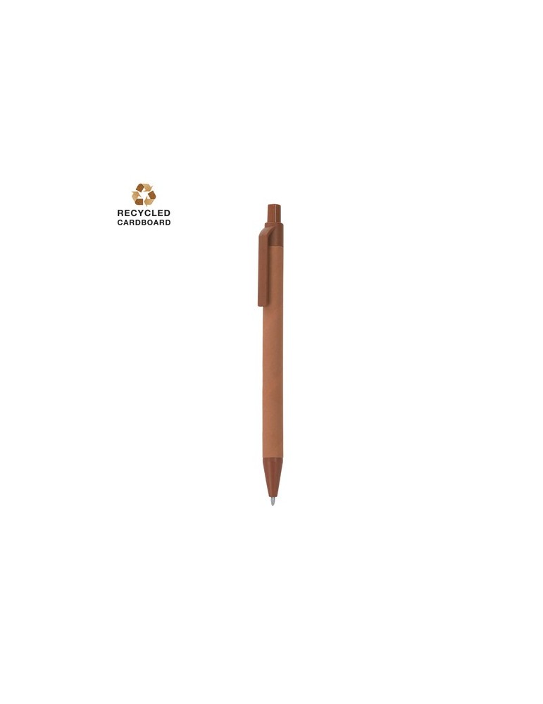 Stylo Personnalisé Éco-responsable Pinix Matières : carton recyclé Couleurs : orange livraison express 24h 48h
