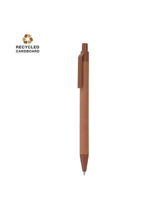Stylo Personnalisé Éco-responsable Pinix Matières : carton recyclé Couleurs : orange livraison express 24h 48h