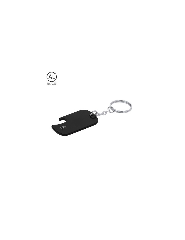 Porte-Clés Ouvre Bouteille Personnalisé Éco-responsable Sawad Matières : aluminium recyclé  Couleurs : argenté marquage laser ul