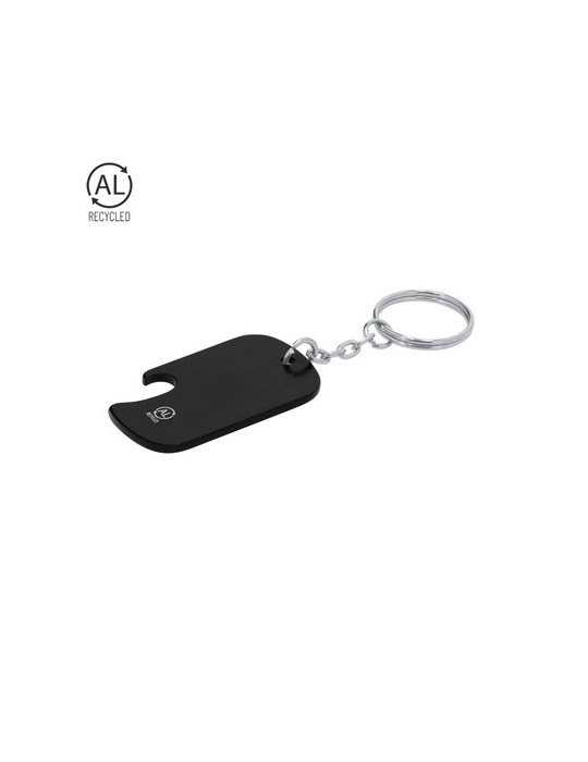 Porte-Clés Ouvre Bouteille Personnalisé Éco-responsable Sawad Matières : aluminium recyclé  Couleurs : argenté marquage laser ul