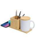 Porte-Crayons Multifonction Éco-responsable Deblik Matières : bambou Couleurs : naturel cadeau entreprise pas cher