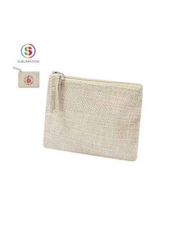Porte-monnaie publicitaire de sublimation  Elyron Matières : polyester Couleurs : naturel 2
