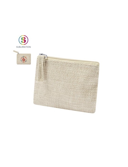 Porte-monnaie publicitaire de sublimation  Elyron Matières : polyester Couleurs : naturel personnalisable avec votre logo