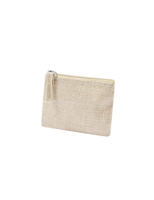 Porte-monnaie publicitaire de sublimation  Elyron Matières : polyester Couleurs : naturel cadeau entreprise pas cher
