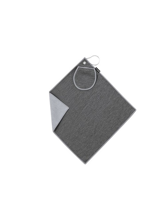 Serviette de golf  personnalisée Canrock Matières : PET recyclé Couleurs : noir goodies entreprise design