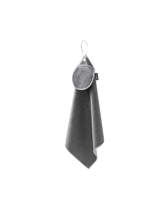 Serviette de golf  personnalisée Canrock Matières : PET recyclé Couleurs : gris livraison express 24h 48h