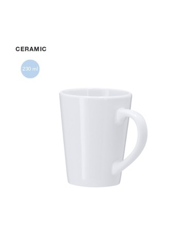 Tasse publicitaire personnalisée Lidnar Matières : céramique Couleurs : blanc 2