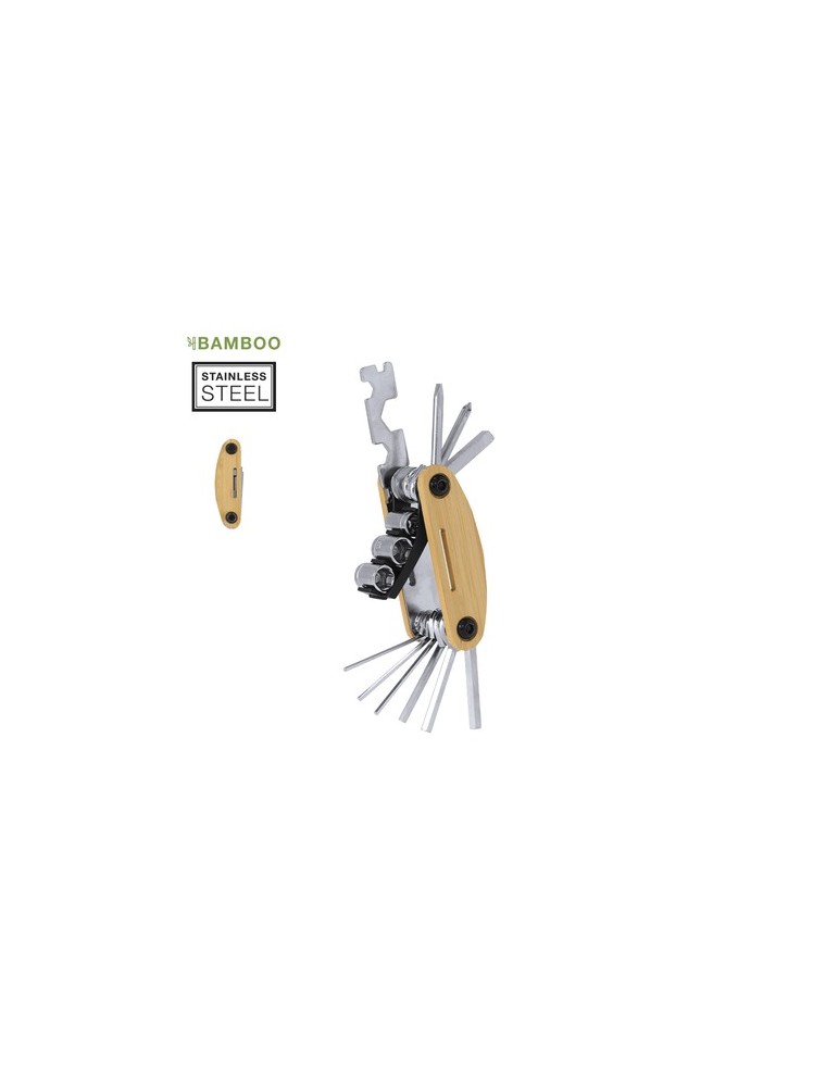 Outils multi-publicitaires personnalisés Koron Matières : bambou Couleurs : naturel personnalisable avec votre logo