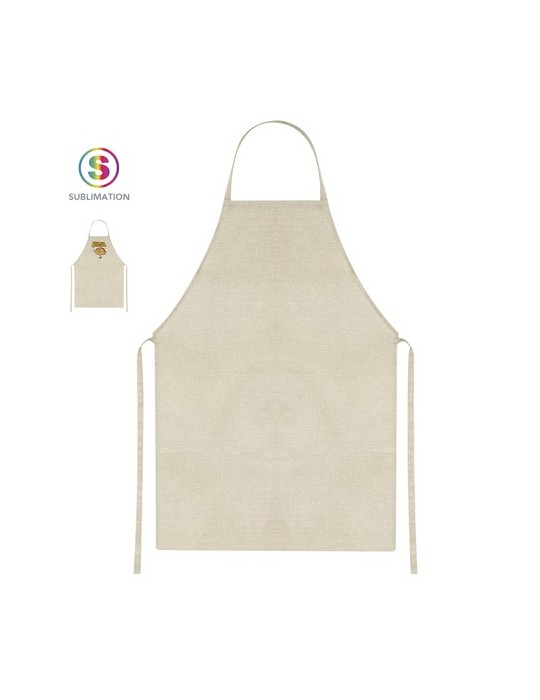 Tablier publicitaire de sublimation personnalisé Zyriel Matières : polyester Couleurs : naturel personnalisable avec votre logo