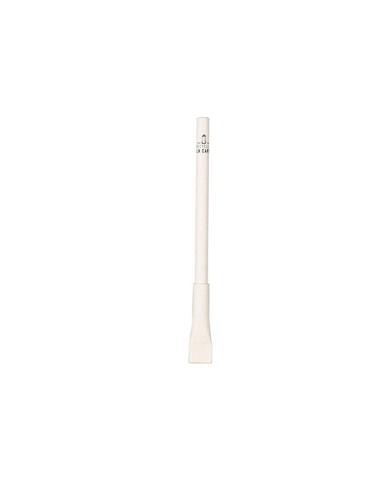 Stylo publicitaire personnalisé Kadan Couleurs : blanc Matières : carton de lait recyclé