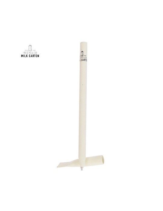 Stylo publicitaire personnalisé Kadan Couleurs : blanc Matières : carton de lait recyclé personnalisable avec votre logo