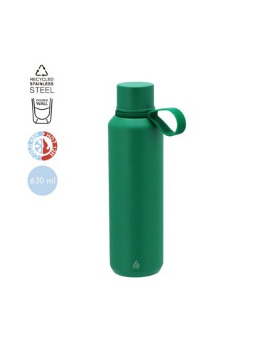 Bidon thermique personnalisé Yomar Couleurs : noir Matières : acier inoxydable recyclé 2
