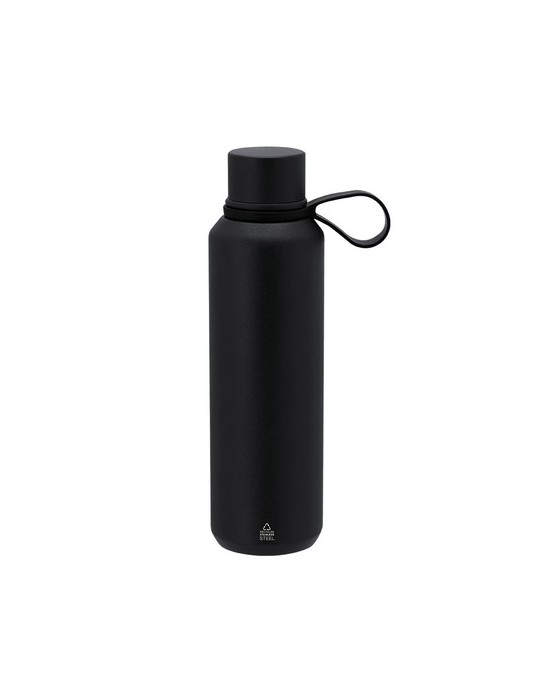 Bidon thermique personnalisé Yomar Couleurs : blanc Matières : acier inoxydable recyclé cadeau affaires élégant