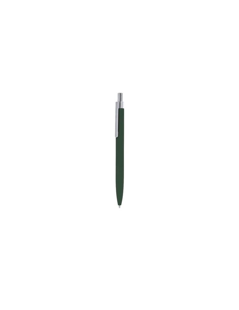 Stylo publicitaire  Iridon Matières : caoutchouc Couleurs : vert foncé marquage laser ultra précis
