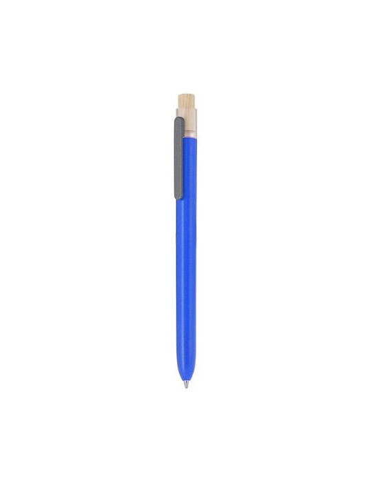 Stylo publicitaire  Pelnak Matières : bambou Couleurs : jaune marquage laser ultra précis
