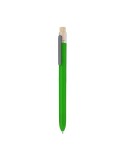 Stylo publicitaire  Pelnak Matières : bambou Couleurs : blanc marquage couleur éclatante
