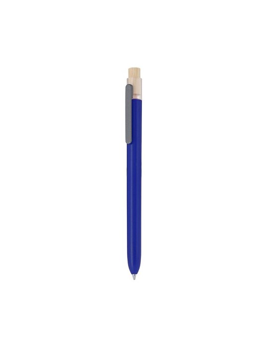 Stylo publicitaire  Pelnak Matières : bambou Couleurs : blanc objet promotionnel éco-responsable