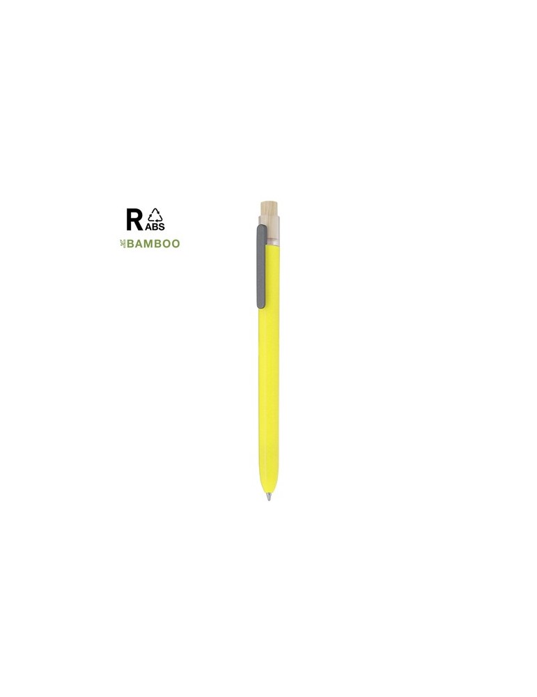Stylo publicitaire  Pelnak Matières : bambou Couleurs : vert impression logo haute qualité