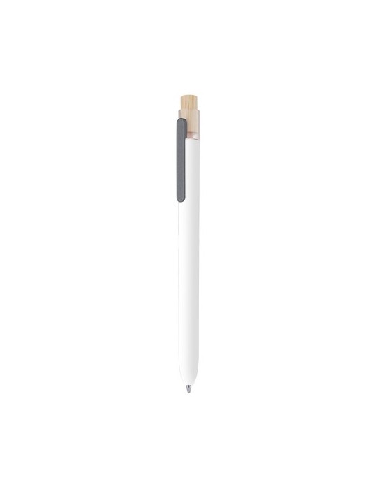 Stylo publicitaire  Pelnak Matières : bambou Couleurs : bleu impression logo haute qualité