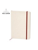 Bloc-notes publicitaire personnalisé Kejar Couleurs : rouge Matières : carton de lait recyclé objet promotionnel éco-responsable