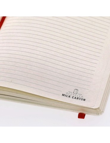 Bloc-notes publicitaire personnalisé Kejar Couleurs : rouge Matières : carton de lait recyclé cadeau client original