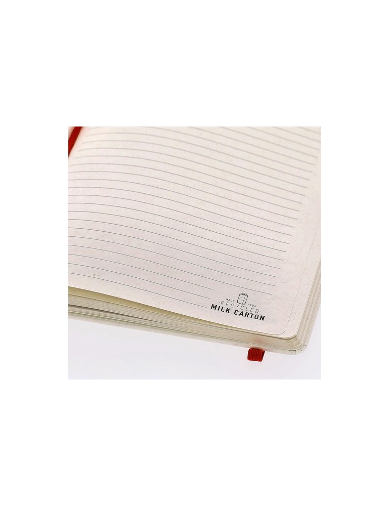 Bloc-notes publicitaire personnalisé Kejar Couleurs : blanc Matières : carton de lait recyclé objet publicitaire robuste