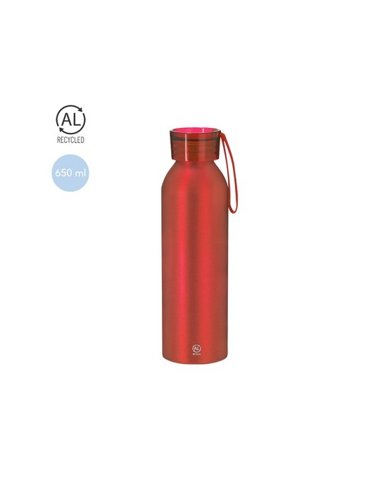 Bidon publicitaire  Nomar Matières : aluminium recyclé  Couleurs : rouge goodies entreprise design
