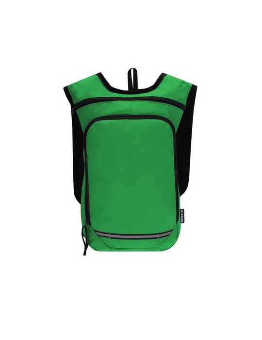 Sac à dos personnalisé  Rinix Couleurs : vert Matières : polyester recyclé impression haute définition