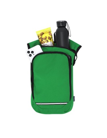 Sac à dos personnalisé  Rinix Couleurs : vert Matières : polyester recyclé personnalisable avec votre logo