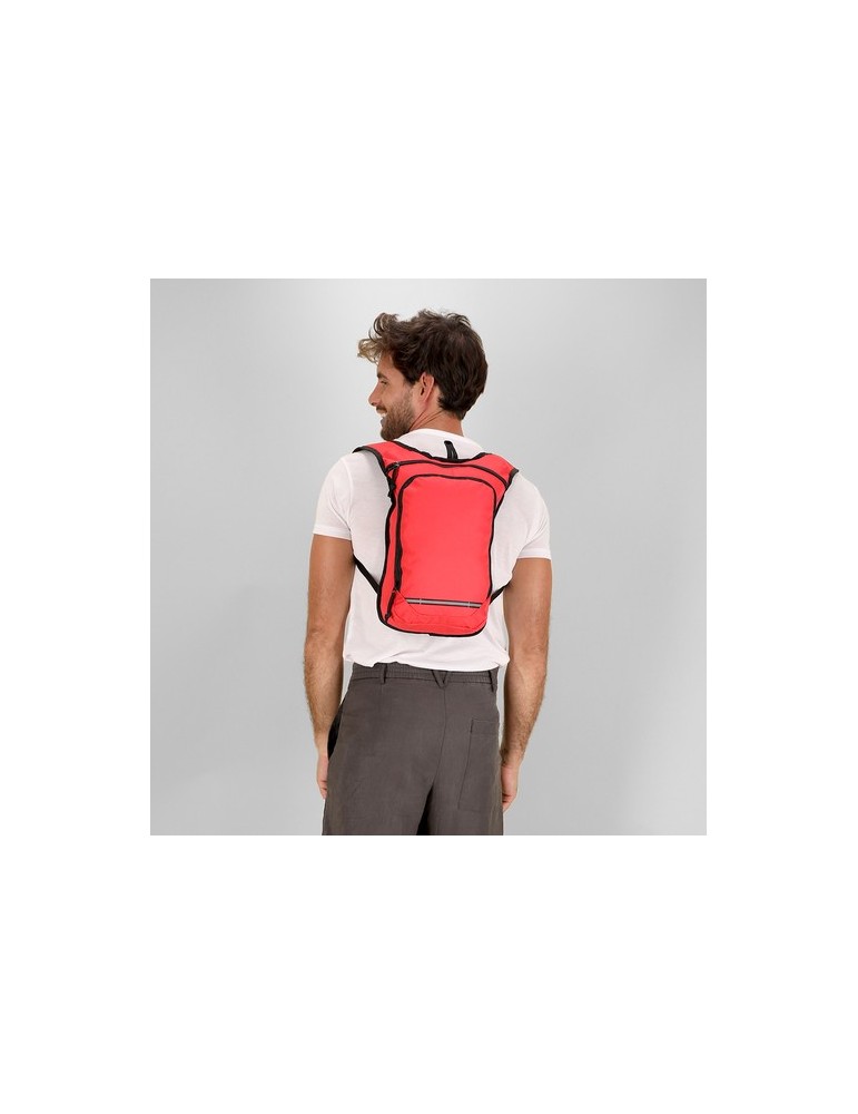 Sac à dos personnalisé  Rinix Couleurs : vert Matières : polyester recyclé objet promotionnel éco-responsable