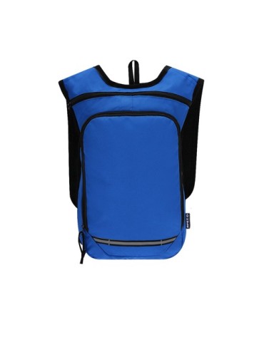 Sac à dos personnalisé  Rinix Couleurs : bleu Matières : polyester recyclé cadeau entreprise pas cher