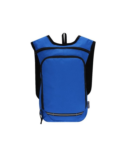 Sac à dos personnalisé  Rinix Couleurs : bleu Matières : polyester recyclé cadeau entreprise pas cher