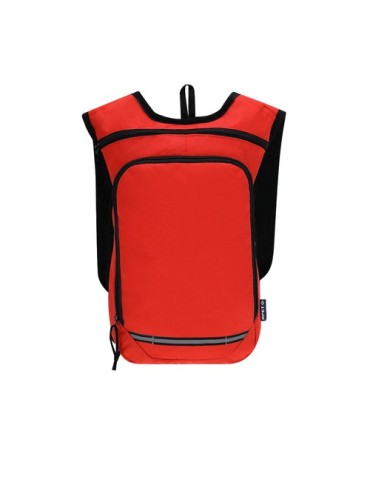 Sac à dos personnalisé  Rinix Couleurs : rouge Matières : polyester recyclé goodies publicitaire événementiel